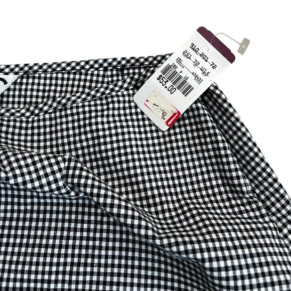 Vintage‎ Clio Gingham Bows Knee Length Skirt Black Size 10 Coquette Euro Summer - Picture 7 of 9